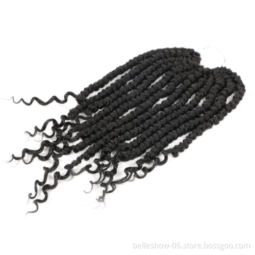 Hot sell 12inch 12stands curly end loop crochet senegalese twist type of hair